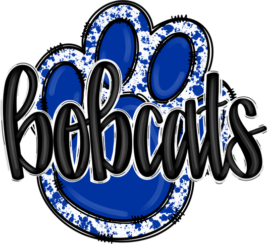 Bobcats Blue White Paw